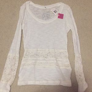 Never worn cream lace top